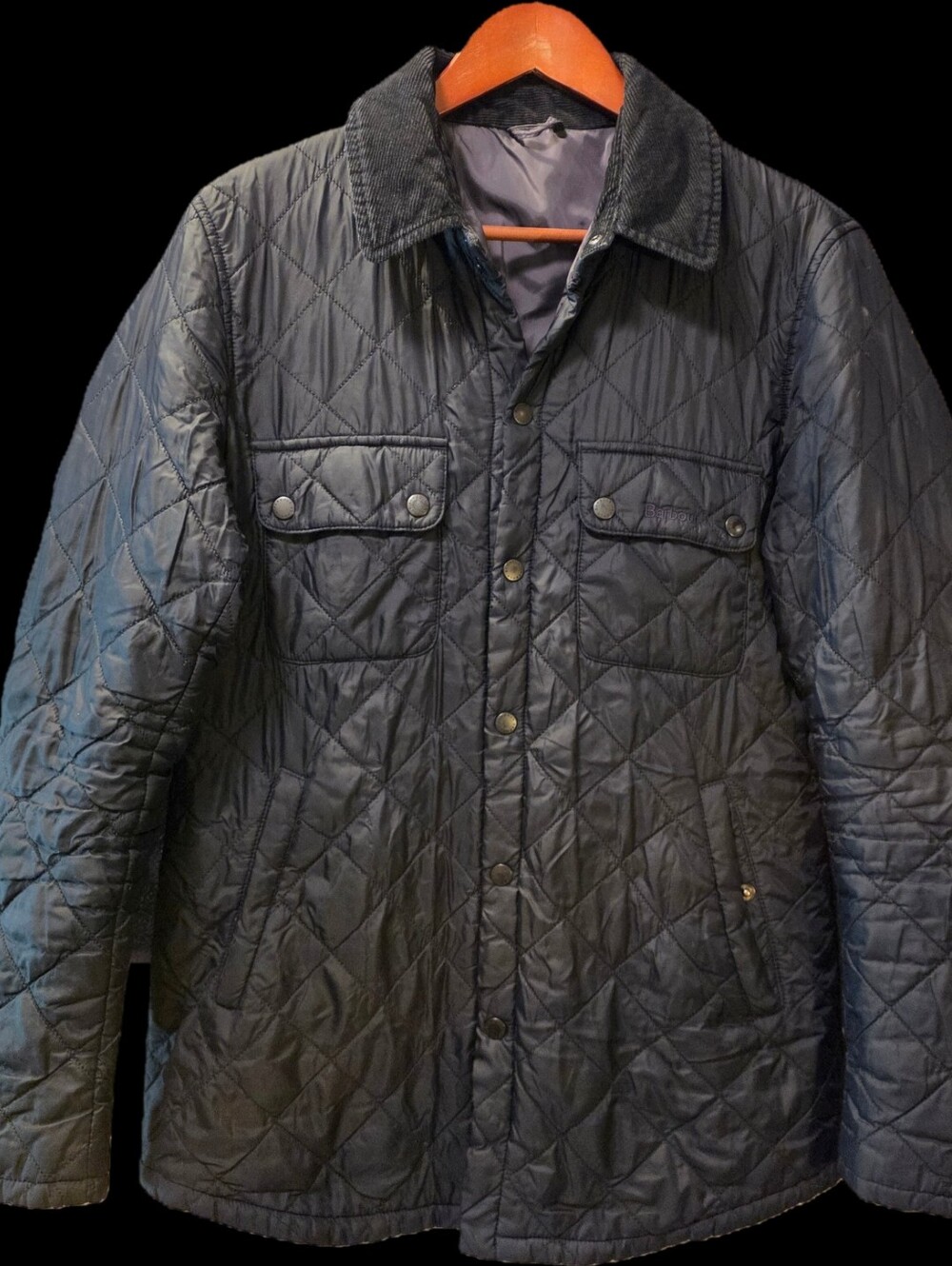 Barbour Akenside Men's Quilted Jacket - Size Medium - Deep Navy Blue